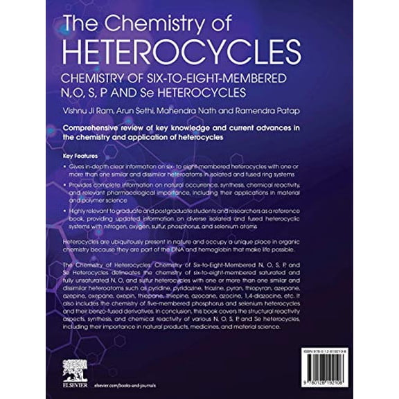 Pre-Owned The Chemistry of Heterocycles: Chemistry of Six to Eight Membered N,O, S, P and Se Heterocycles [Paperback] Ji Ram, Vishnu; Sethi, Arun; Nath, Mahendra and Pratap, Ramendra