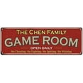 thumbnail image 1 of The Chen Family Red Game Room Metal 6x18 Sign 106180038050, 1 of 1