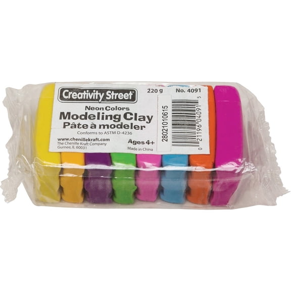 Creativity Street, CKC4091, Neon Colors Modeling Clay, 1 Pack, Assorted