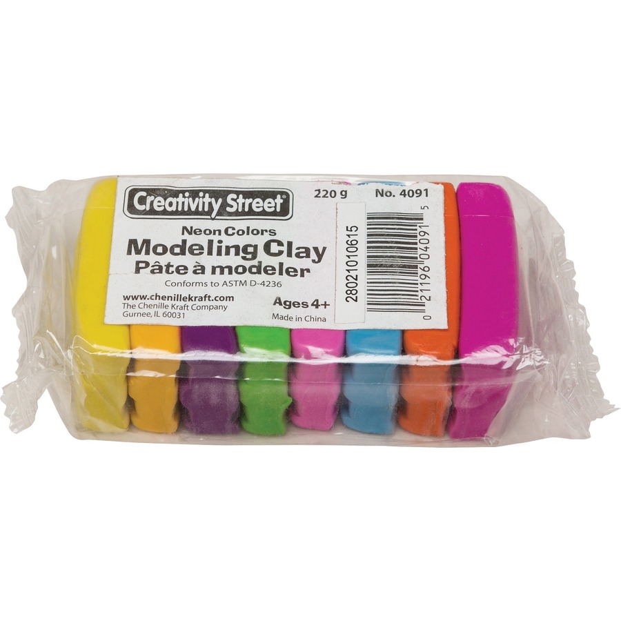 Creativity Street, CKC4091, Neon Colors Modeling Clay, 1 Pack, Assorted