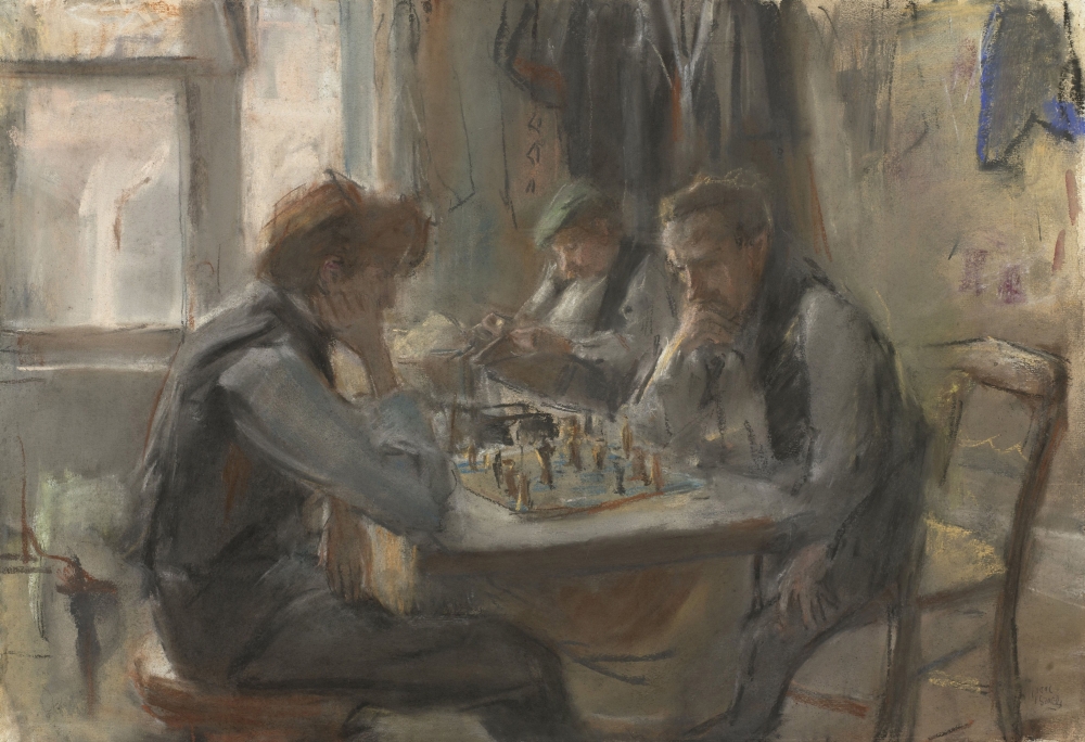 The Chess Players Canvas Art - (24 x 18)