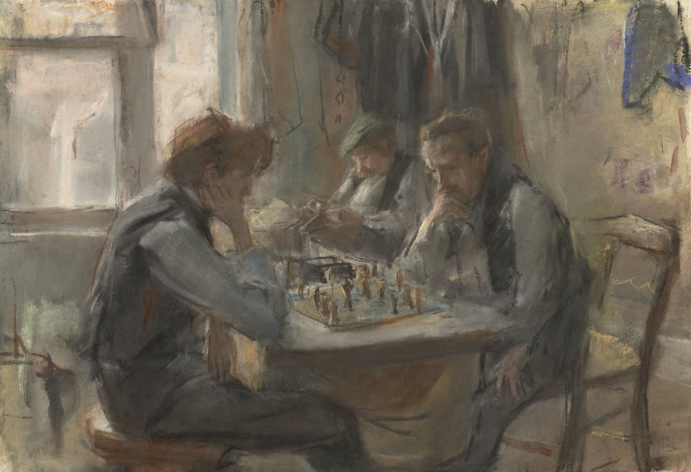 The Chess Players Canvas Art - (36 x 24)