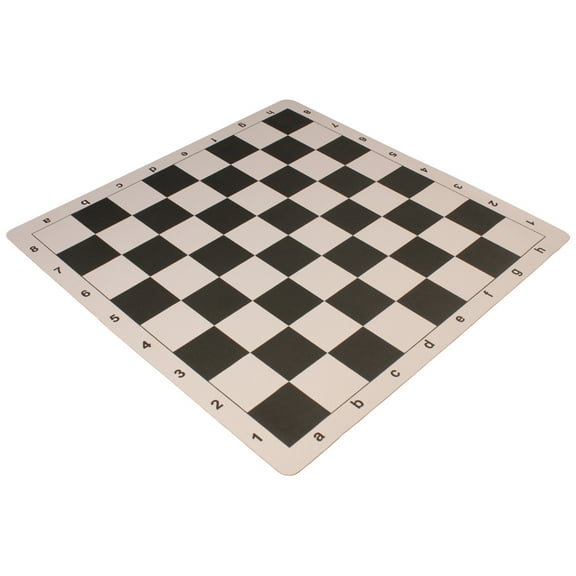 The Chess Store Floppy Chess Board Black & Ivory Squares with Alpha-Numeric Notation -  2.25" Squares