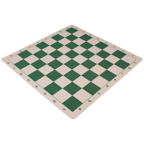 The Chess Store Floppy Chess Board Green & Ivory Squares with Alpha-Numeric Notation - 2.25" Squares