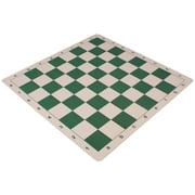 The Chess Store Floppy Chess Board Green & Ivory Squares with Alpha-Numeric Notation - 2.25 Squares