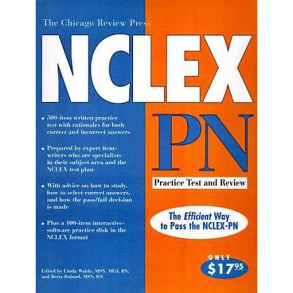 Pre-Owned The Chicago Review Press Nclex-Pn: Practice Test and Review (Paperback) 1556523297 9781556523298