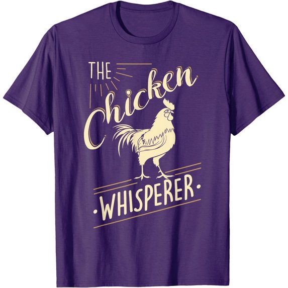The Chicken Whisperer Funny Chicken Lover Farming Softstyle Unisex T-Shirt,Purple Color,Size 5/6