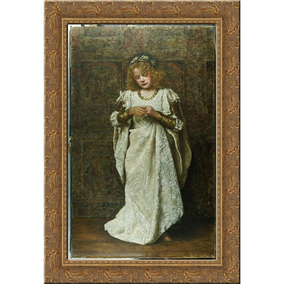 The Child Bride 24x16 Gold Ornate Wood Framed Canvas Art by John Collier