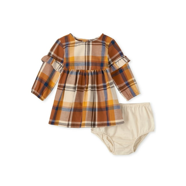 The Children' Place Baby Girl Plaid Woven Dress, Sizes Newborn18