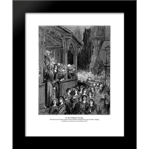 The Children's Crusade in 1212 20x24 Framed Art Print by Gustave Dore