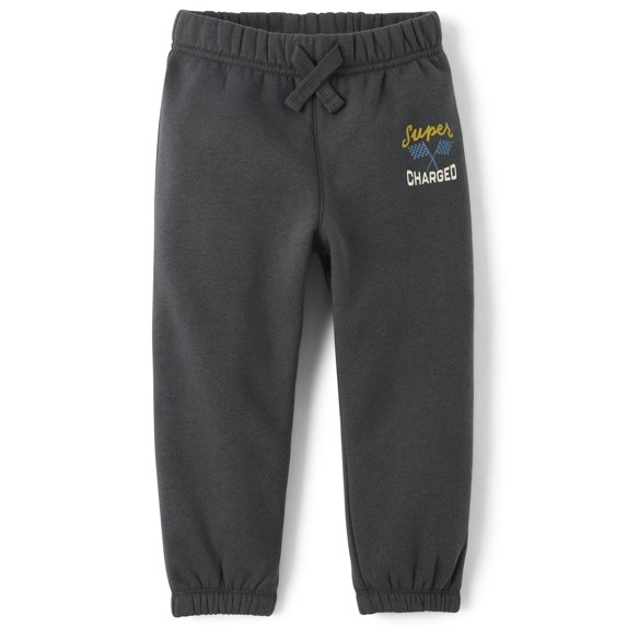 The Children's Place Baby And Toddler Boys Active Racing Premium Fleece Jogger Pants, Sizes 6M-5T