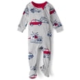 thumbnail image 1 of The Children's Place Baby And Toddler Boys Long Sleeve Rescue Vehicle Snug Fit Footed PJs, Sizes 0-3M-5T, 1 of 3