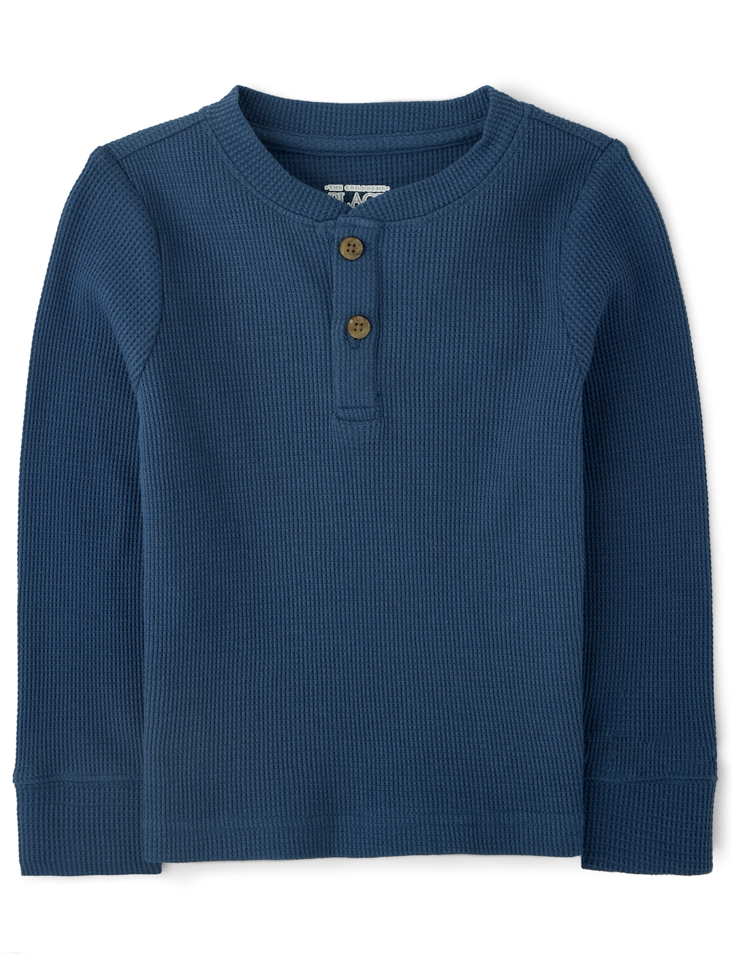 The Children's Place Baby And Toddler Boys Long Sleeve Thermal Henley Top, Sizes 6M-5T