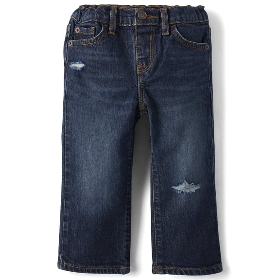 The Children's Place Baby And Toddler Boys Ripped Straight Jeans, Sizes 6M-5T