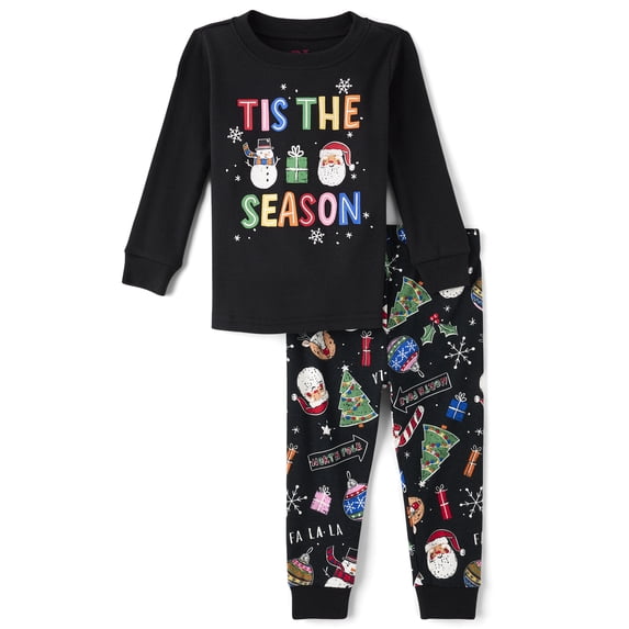 The Children's Place Baby And Toddler Christmas Long Sleeve Tis' The Season Snug Fit PJs, Sizes 12M-5T