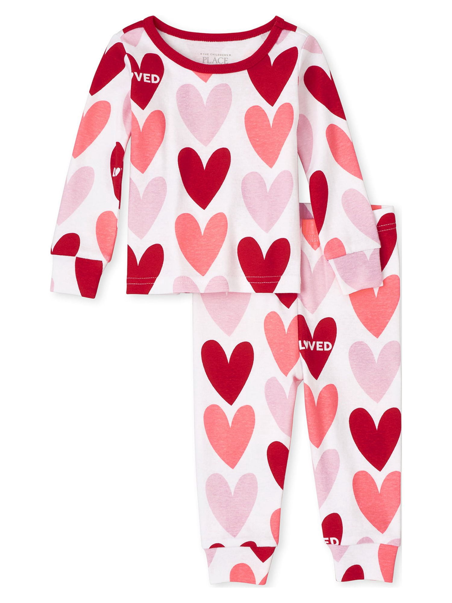 The Children's Place Baby And Toddler Girls Long Sleeve and Long Pant Snug Fit Cotton Pajamas,Newborn - 6T