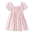 thumbnail image 1 of The Children's Place Baby And Toddler Girls Short Puff Sleeve Bow Smocked Dress, Sizes 6M-5T, 1 of 4