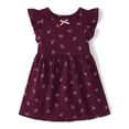 thumbnail image 1 of The Children's Place Baby And Toddler Girls Short Sleeve Bow Flutter Dress, Sizes 6M-5T, 1 of 3