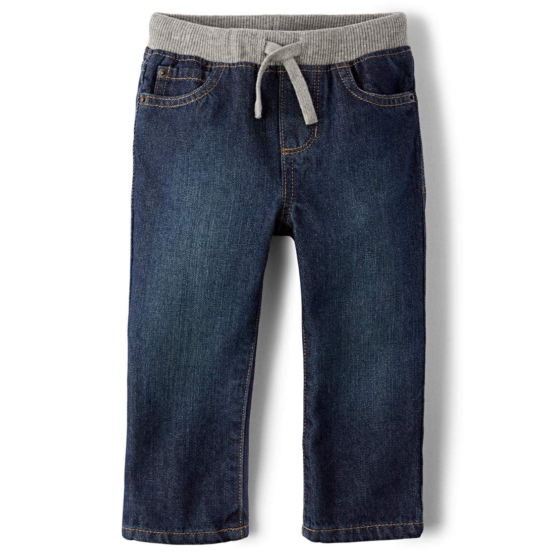 Beige Denim Pull-On Jean For Infant Boys