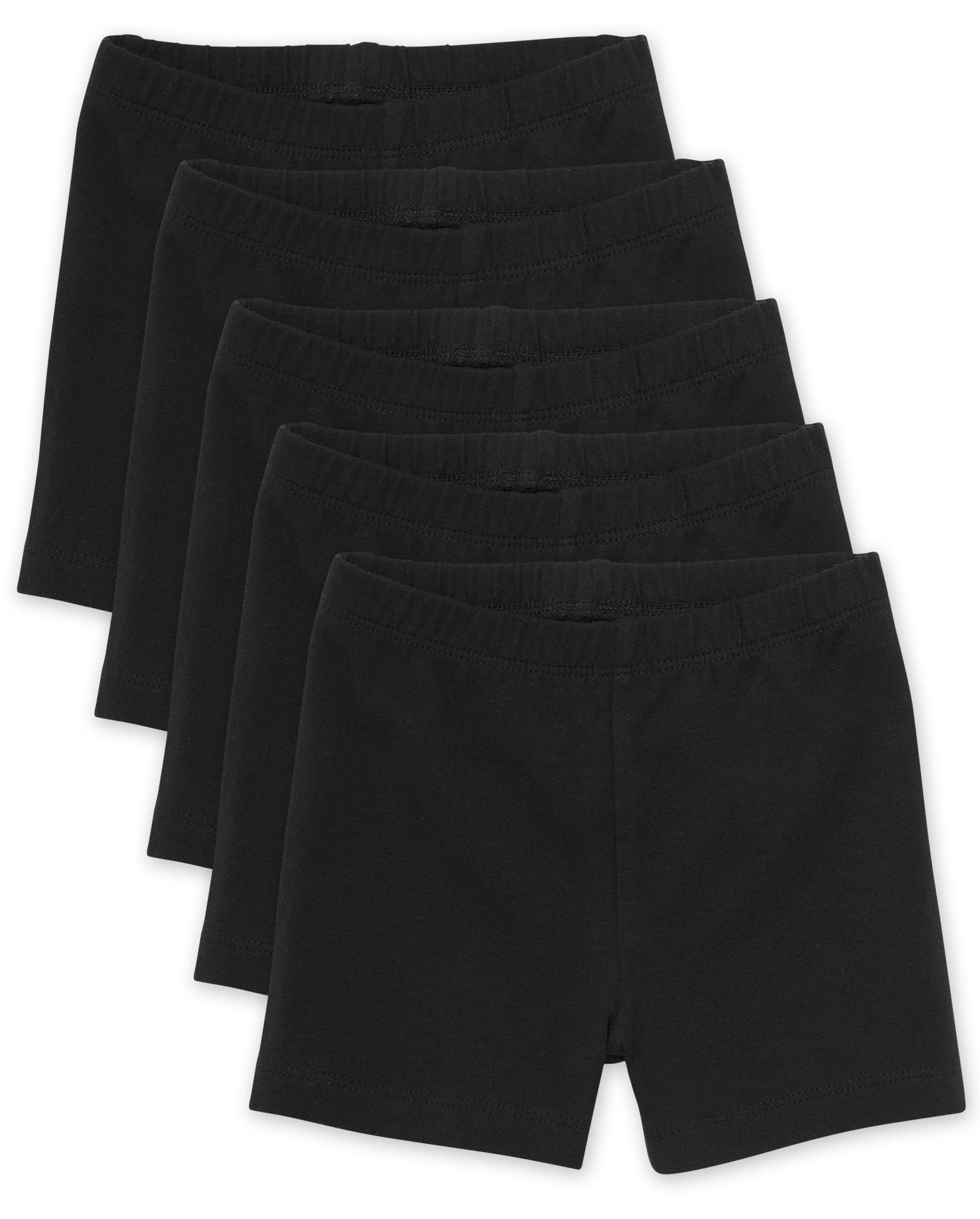 The Children's Place Baby Girls and Toddler Girls Cartwheel Shorts, Black, 12-18 MONTHS