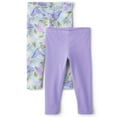 thumbnail image 1 of The Children's Place Baby Girls' and Toddler Print Legging, Butterfly/Purple 2-Pack, 18-24 Months, 1 of 3