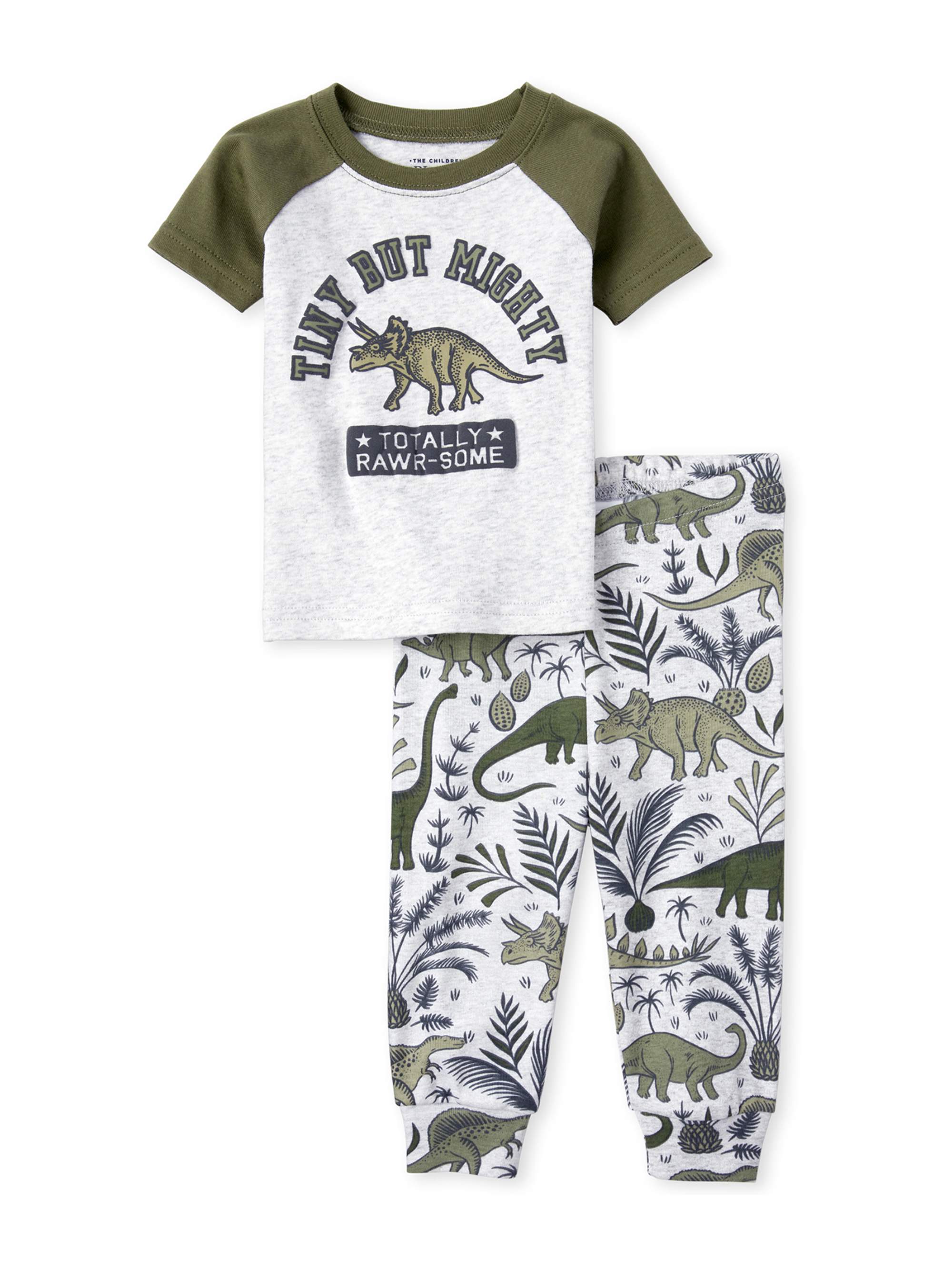 The Children's Place Baby Toddler Boy Short Sleeve Pajamas, 2pc Set