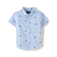 thumbnail image 1 of The Children's Place Baby Toddler Boys Short Sleeve Football Button Up, Sizes 6M-5T, 1 of 3