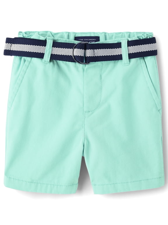 Boys Belted Chino Short, Sizes 6M-16