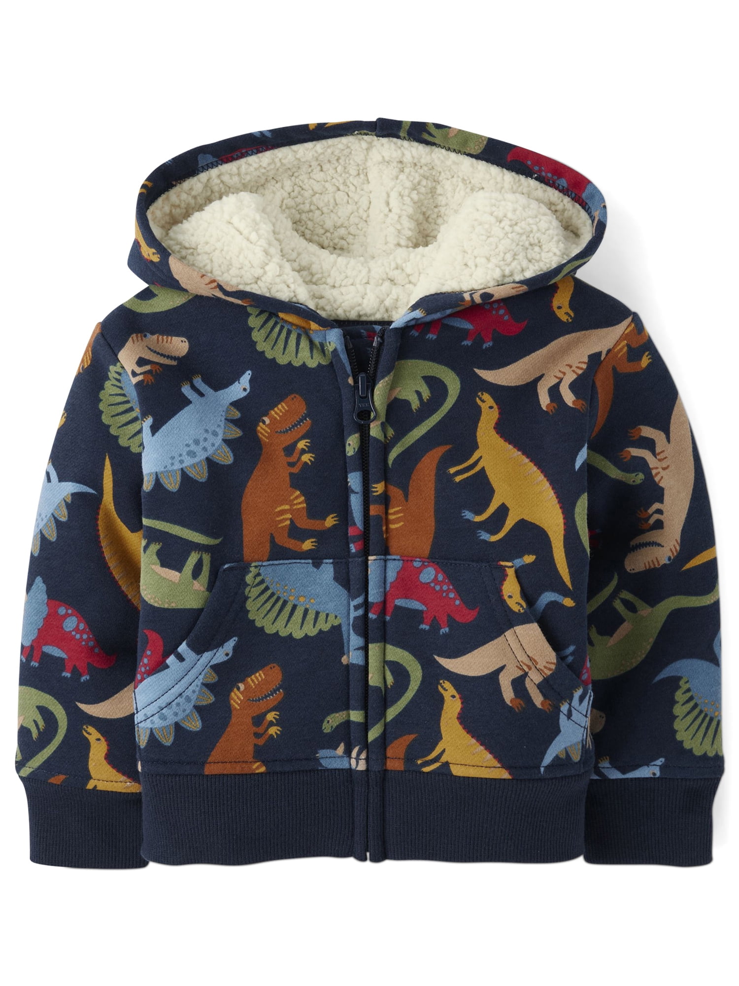 The Children's Place Baby & Toddler Boys Faux Sherpa Zip-Up Hoodie, Sizes 6M-5T
