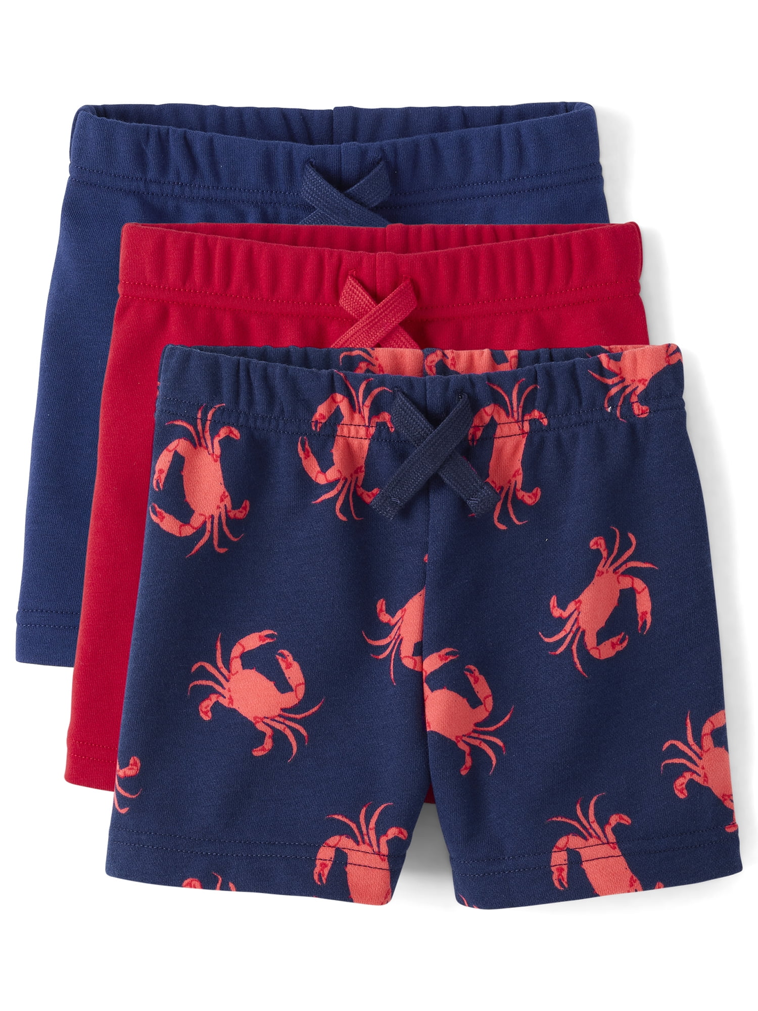The Children's Place Baby & Toddler Boys French Terry Active Shorts, 3-Pack, Sizes 6M-5T