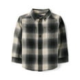 thumbnail image 1 of The Children's Place Baby Toddler Boys Long Sleeve Buffalo Check Button Up, Sizes 6M-5T, 1 of 3