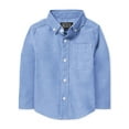 thumbnail image 1 of The Children's Place Baby Toddler Boys Long Sleeve Button Up Shirt, Sizes 6M-5T, 1 of 4