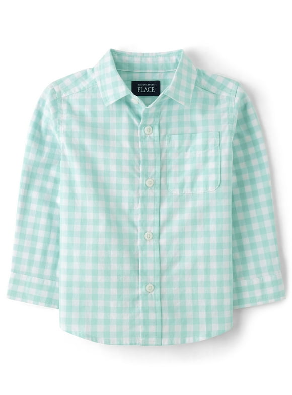Baby & Toddler Boys Long Sleeve Button Up Shirt, Sizes 6M-5T