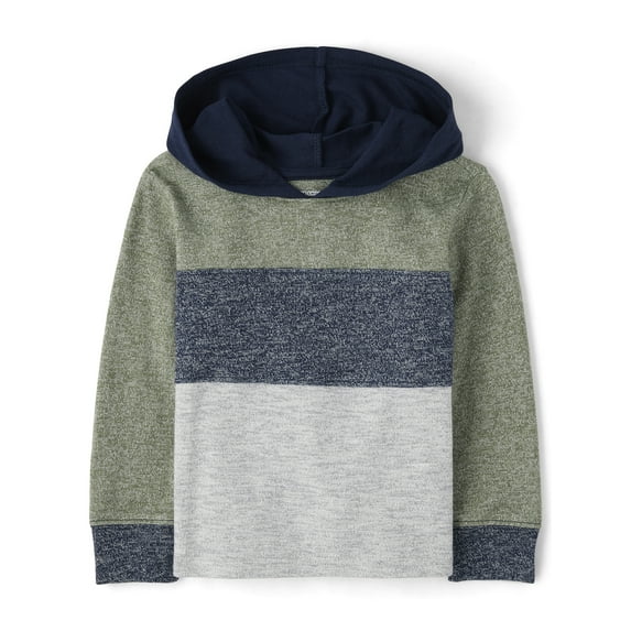 The Children's Place Baby & Toddler Boys Long Sleeve Colorblock Hoodie, Sizes 6M-5T