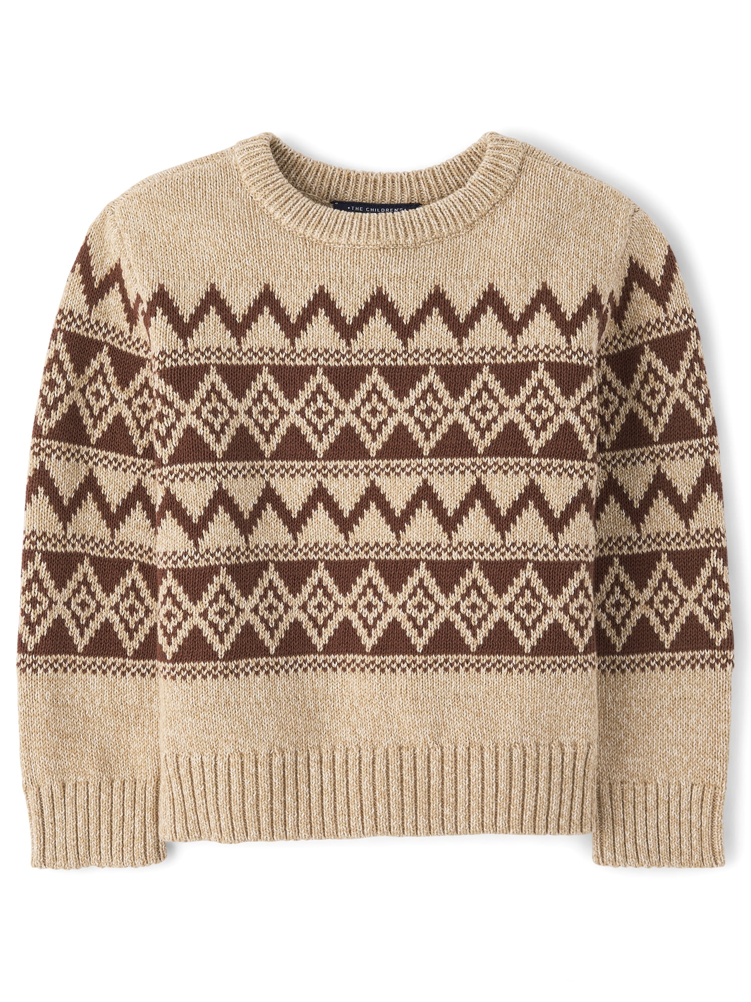 The Children's Place Baby & Toddler Boys Long Sleeve Fairisle Sweater, Sizes 6M-5T