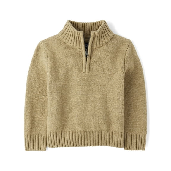 The Children's Place Baby Toddler Boys Long Sleeve Half Zip Sweater, Sizes 6M-5T