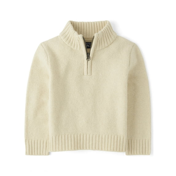The Children's Place Baby Toddler Boys Long Sleeve Half Zip Sweater, Sizes 6M-5T