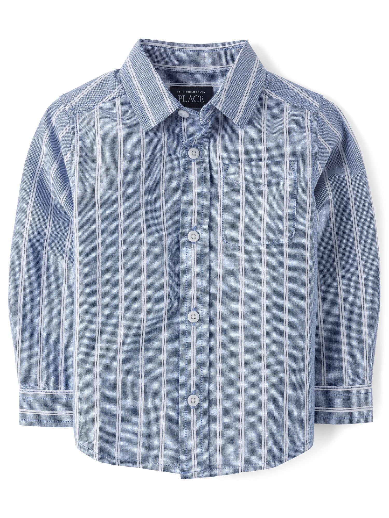 The Children's Place Baby & Toddler Boys Long Sleeve Oxford Button Up Shirt, Sizes 6M-5T