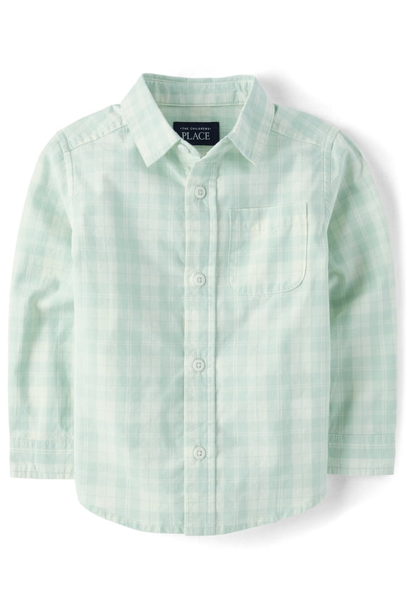 Baby & Toddler Boys Long Sleeve Poplin Button Up Shirt, Sizes 6M-5T