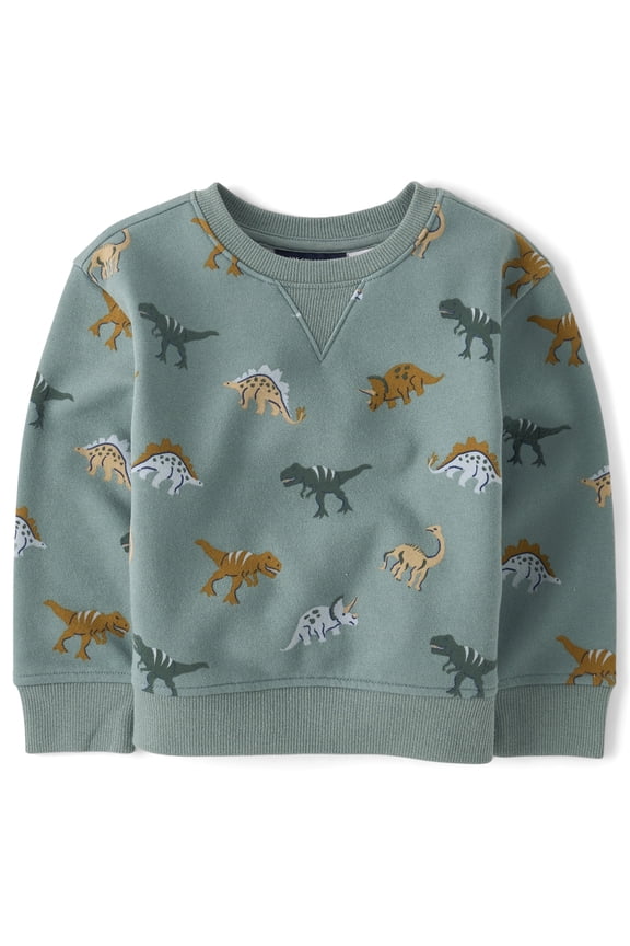 Baby & Toddler Boys Long Sleeve Printed Fleece Sweatshirt, Sizes 6M-5T