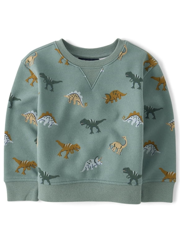 Baby & Toddler Boys Long Sleeve Printed Fleece Sweatshirt, Sizes 6M-5T