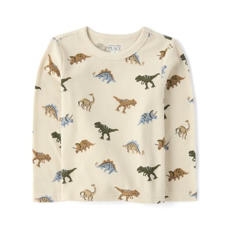 The Children's Place Baby & Toddler Boys Long Sleeve Printed Thermal Top, Sizes 6M-5T