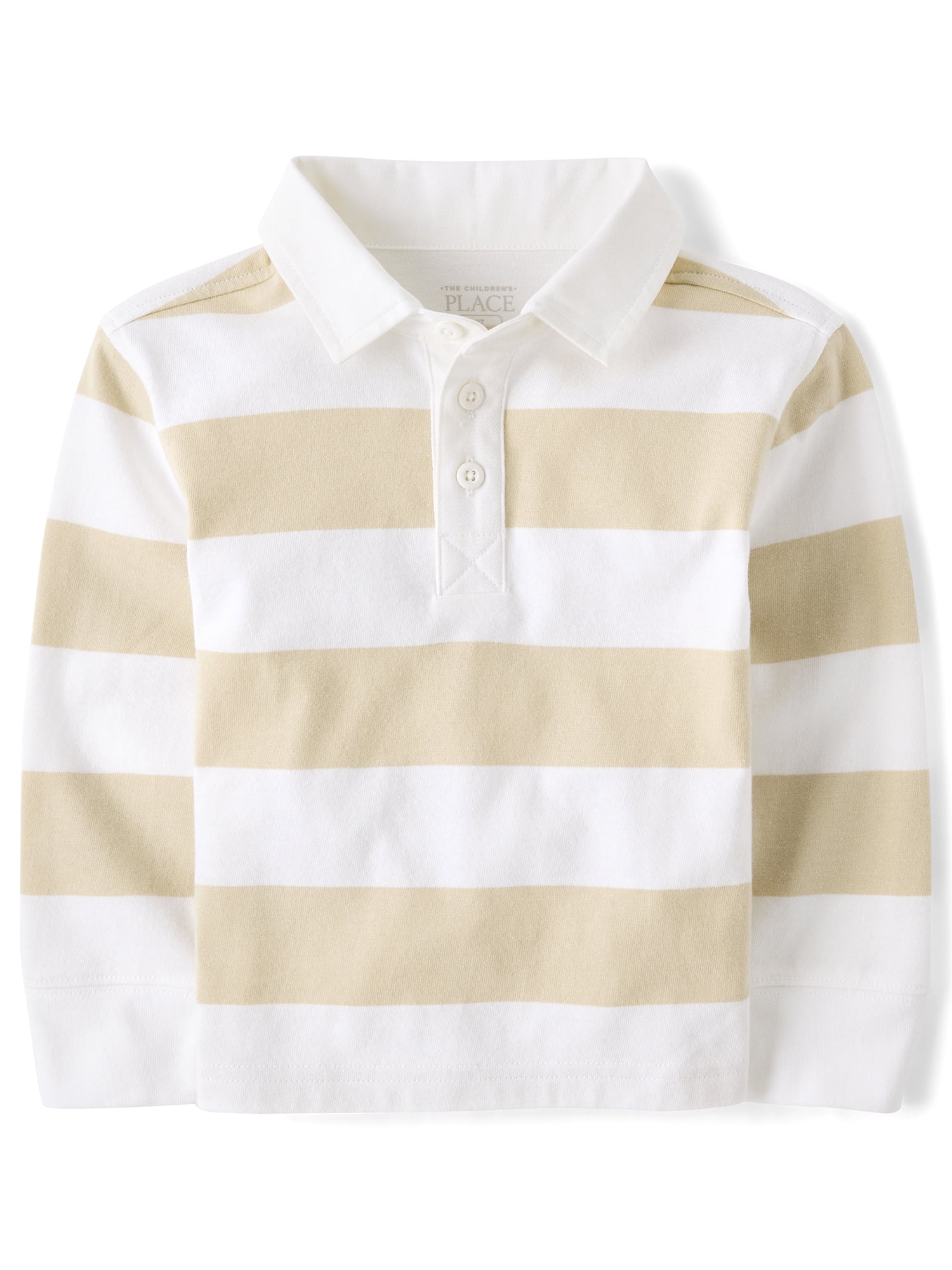 The Children's Place Baby & Toddler Boys Long Sleeve Striped Rugby Polo, Sizes 6M-5T