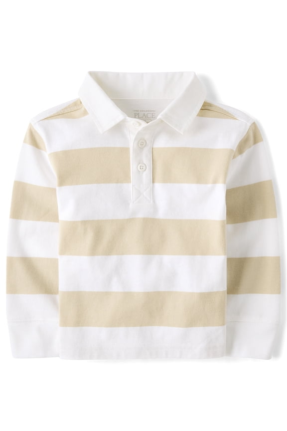 Baby & Toddler Boys Long Sleeve Striped Rugby Polo, Sizes 6M-5T