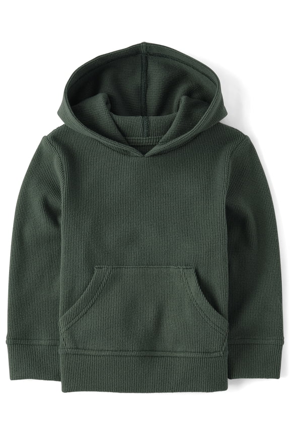 Baby & Toddler Boys Long Sleeve Thermal Hoodie, Sizes 6M-5T