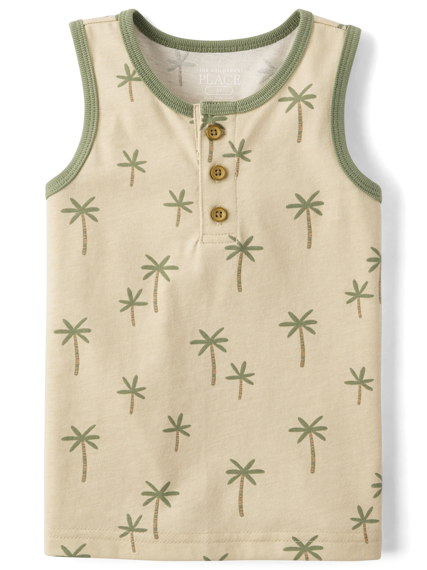 The Children's Place Baby & Toddler Boys Printed Sleeveless Henley Tank Top, Sizes 6M-5T