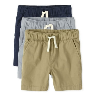 The Children's Place Baby Toddler Boys Pull-On Jogger Short, 3-Pack, Sizes 6M-5T