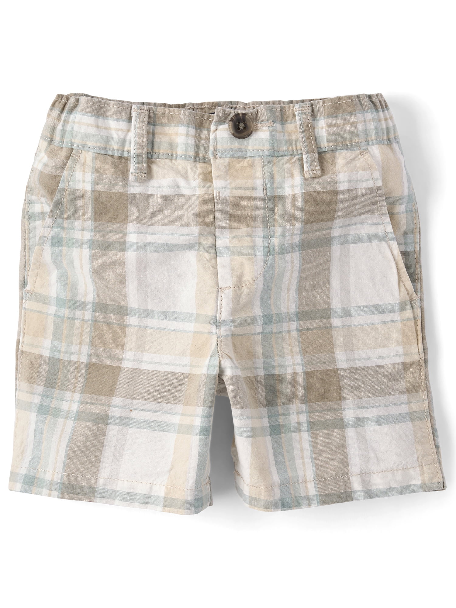 The Children's Place Baby & Toddler Boys Pull On Plaid Chino Shorts, Sizes 6M-5T