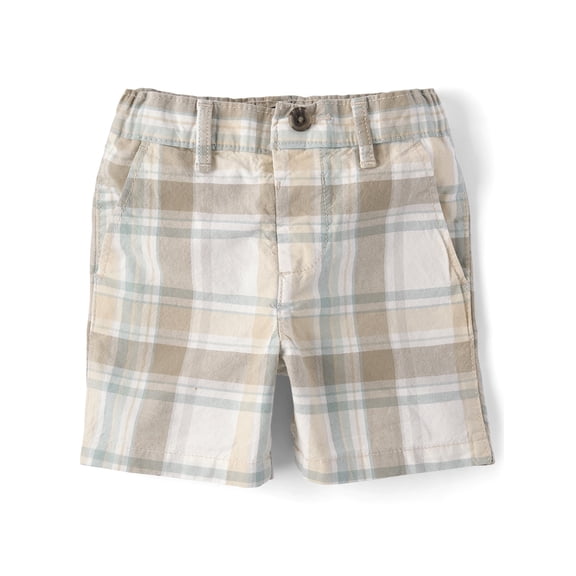 The Children's Place Baby & Toddler Boys Pull On Plaid Chino Shorts, Sizes 6M-5T