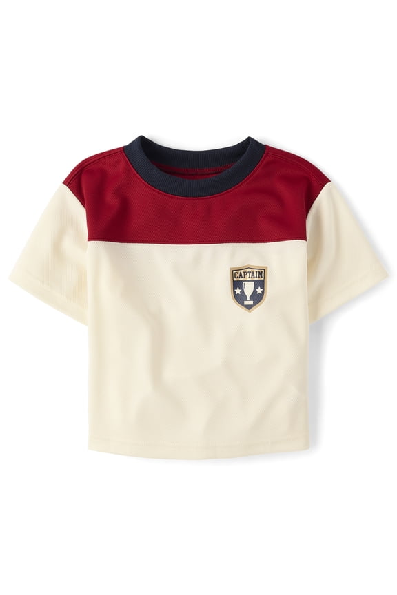 Baby & Toddler Boys Quick Dry Colorblock Football Top, Sizes 6M-5T